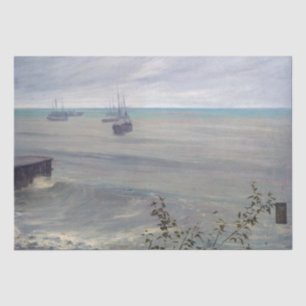 James Whistler - Symfonie in grijs en groen Tissuepapier