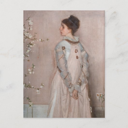 James Whistler - Symfonie in Vleeskleur en Roze Briefkaart (Voorkant)