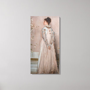 James Whistler - Symfonie in Vleeskleur en Roze Canvas Afdruk