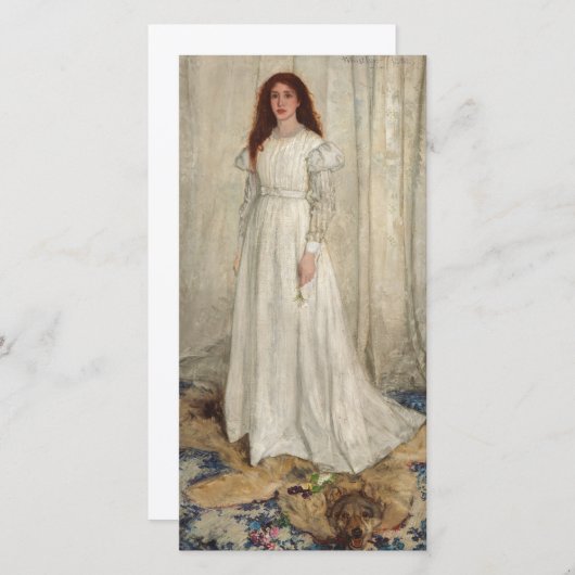 James Whistler - Symfonie in White No. 1 Bedankkaart (Voorkant / Achterkant)