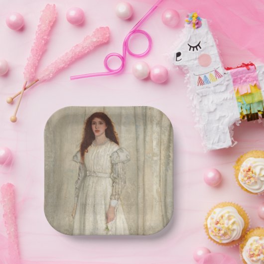 James Whistler - Symfonie in White No. 1 Papieren Bordje (Feest)