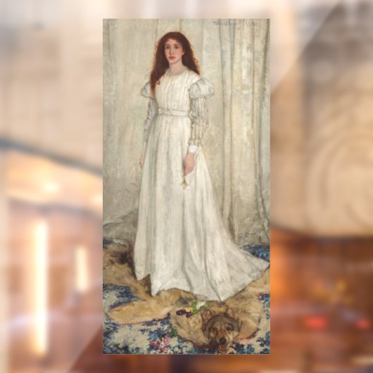 James Whistler - Symfonie in White No. 1 Raamsticker (Vel 2)