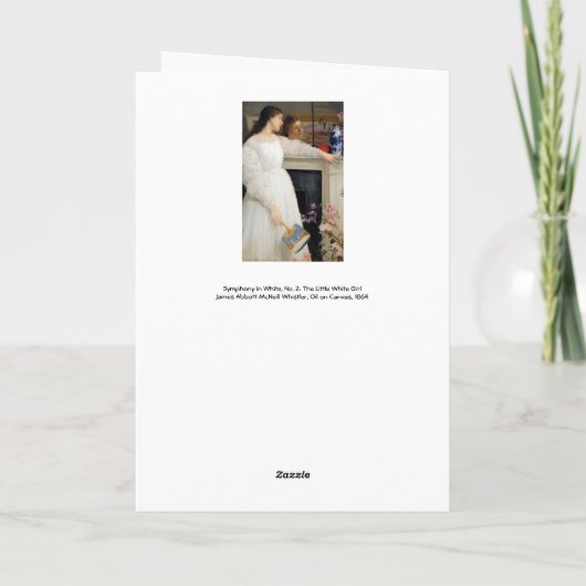 James Whistler - Symfonie in White No. 2 Kaart (Achterkant)