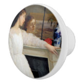 James Whistler - Symfonie in White No. 2 Keramische Knop (Rechts)