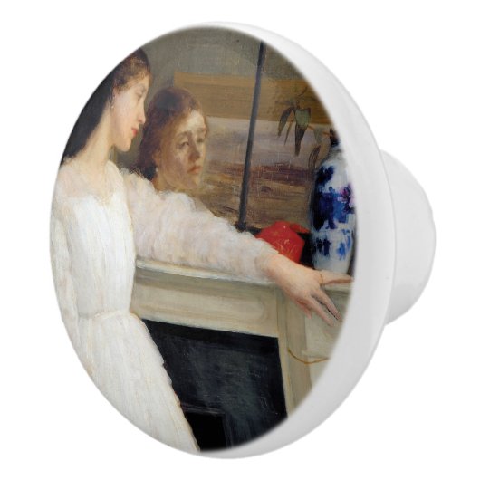 James Whistler - Symfonie in White No. 2 Keramische Knop (Rechts)
