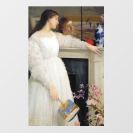 James Whistler - Symfonie in White No. 2 Raamsticker