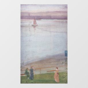 James Whistler - Variaties in Violet en Groen Raamsticker