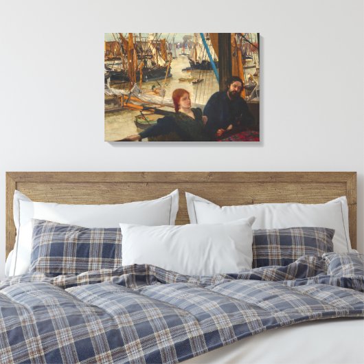 James Whistler - Wapping Canvas Afdruk (Insitu (Slaapkamer))