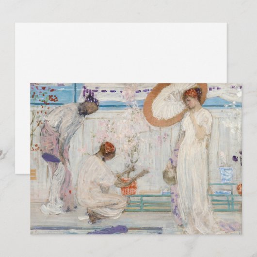 James Whistler - White Symphony, Three Girls Bedankkaart (Voorkant / Achterkant)