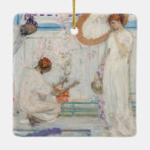 James Whistler - White Symphony, Three Girls Keramisch Ornament (Achterkant)