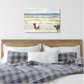 James Wilson Morrice - Beach Scene, Tangier Canvas Afdruk (Insitu (Slaapkamer))