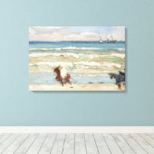 James Wilson Morrice - Beach Scene, Tangier Canvas Afdruk (Insitu (Houten vloer))