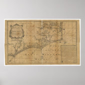 James Wimble 1738 Map of North Carolina Poster (Voorkant)