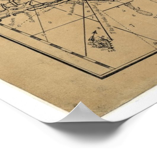 James Wimble 1738 Map of North Carolina Poster (Hoek)