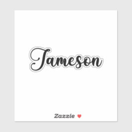 Jameson Naam - Handgeschreven kalligrafie Sticker