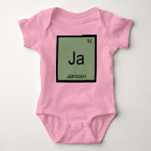 Jameson Name Chemistry Element Periodic Table Romper (Voorkant)