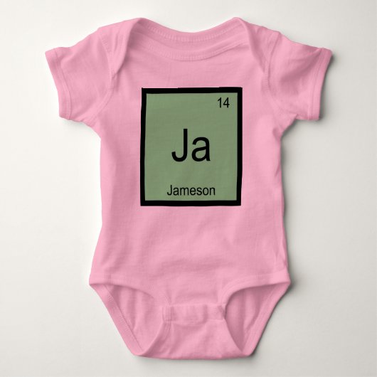 Jameson Name Chemistry Element Periodic Table Romper (Voorkant)