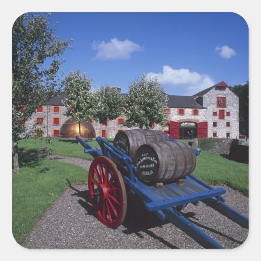Jamesons Whisky Erfgoedcentrum, Midleton, Vierkante Sticker (Voorkant)