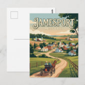 Jamesport Missouri Briefkaart (Voorkant / Achterkant)