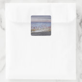 James's Flamingo, Phoenicoparrus jamesi Vierkante Sticker (Tas)