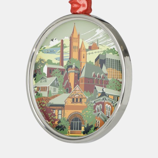 Jamestown Architecture kerstversier Metalen Ornament (Links)