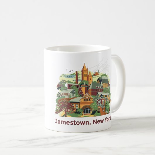 Jamestown Architecture Mok (White 11oz) (Voorkant rechts)