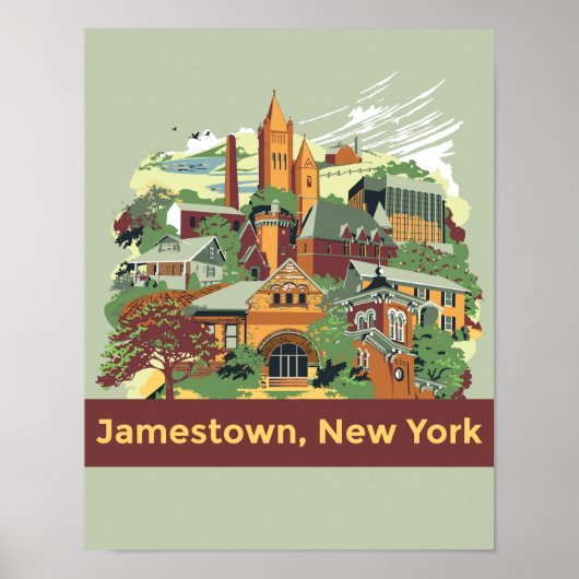 Jamestown Architecture Poster (11 x 14) (Voorkant)