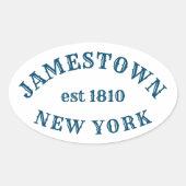 Jamestown, New York Ovale Sticker (Voorkant)