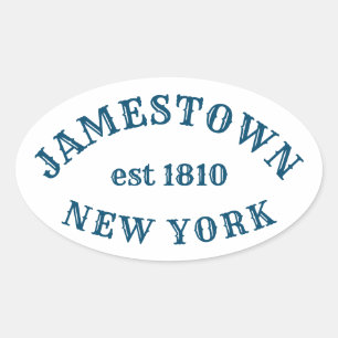 Jamestown, New York Ovale Sticker