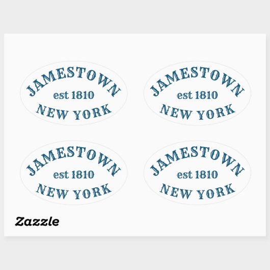 Jamestown, New York Ovale Sticker (Vel)