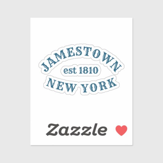 Jamestown, New York Sticker (Vel)