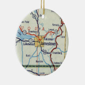 Jamestown NY Keramisch Ornament (Rechts)