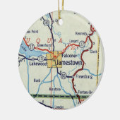 Jamestown NY Keramisch Ornament (Links)