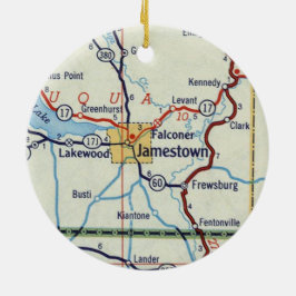 Jamestown NY Keramisch Ornament