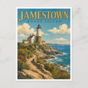 Jamestown Rhode Island Beavertail Light GeoSaga Briefkaart