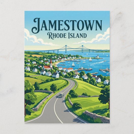Jamestown Rhode Island Briefkaart (Voorkant)