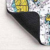 Jamestown RI Nautical Chart met vuurtoren Muismat (Hoek)