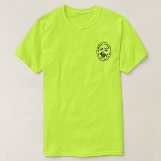 Jamestown Sawmill Logo-Chest SafetyGreen Mannen Ba T-shirt (Design voorkant)