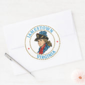 Jamestown Virginia Colonial Ronde Sticker (Envelop)