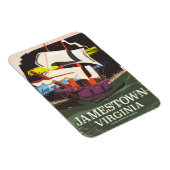 Jamestown, Virginia, vintage-poster Magneet (Rechterzijde)