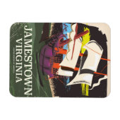 Jamestown, Virginia, vintage-poster Magneet (Horizontaal)