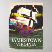 Jamestown, Virginia, vintage-poster Poster (Voorkant)