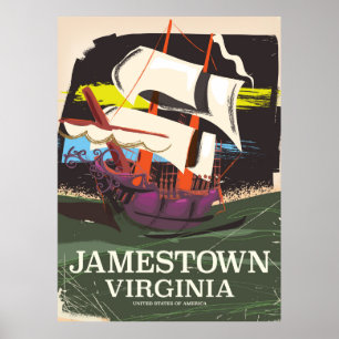 Jamestown, Virginia, vintage-poster Poster