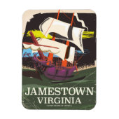 Jamestown, Virginia, vintage reisposter Magneet (Verticaal)