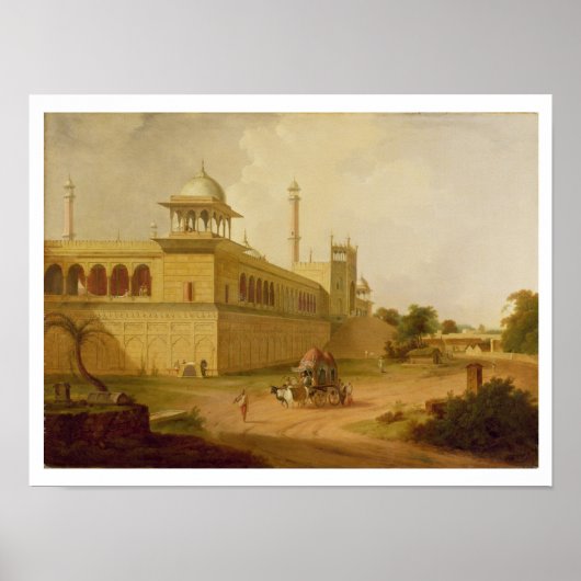 Jami Masjid, Delhi, 1811 (olie op het canvas) Poster (Voorkant)