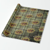 jamie and poppy green plaid cadeaupapier (Uitgerold)