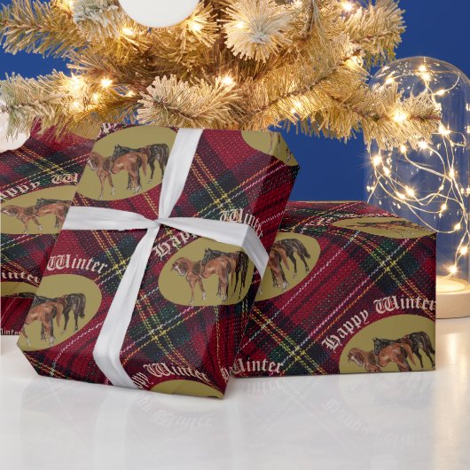 jamie and poppy green plaid cadeaupapier (Feestdagen)