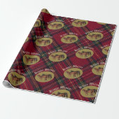 jamie and poppy green plaid cadeaupapier (Uitgerold)