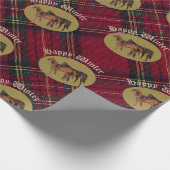 jamie and poppy green plaid cadeaupapier (Hoek)