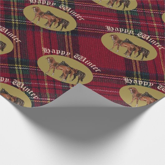 jamie and poppy green plaid cadeaupapier (Hoek)